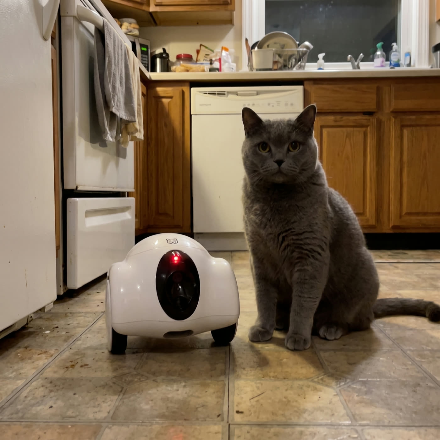 &ldquo;She used to shred the kitchen mat. Now she bullies the robot instead.&rdquo; — Lauren K.