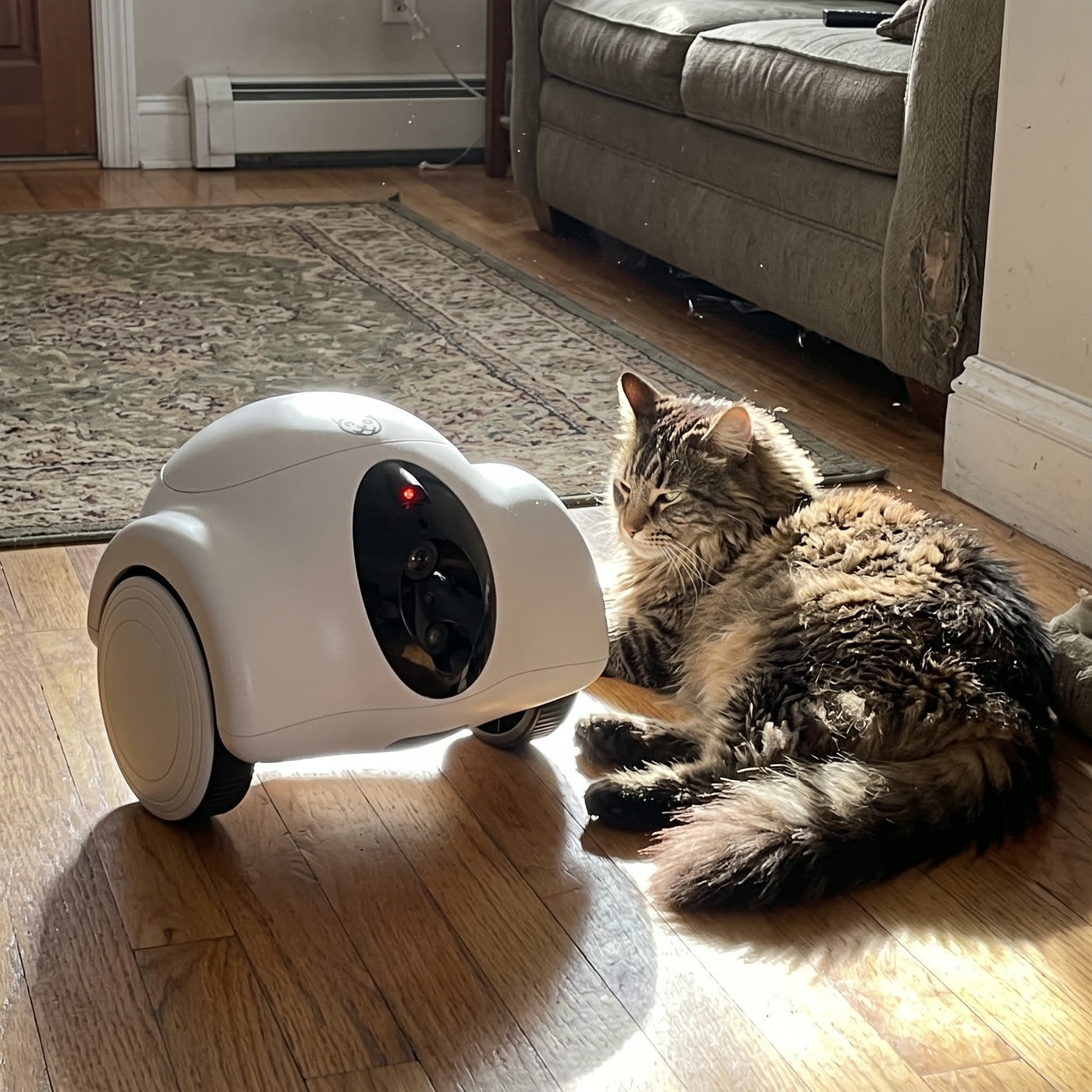 &ldquo;Two cats, one robot. They tag-team it and pass out by 2pm.&rdquo; — Andre W.