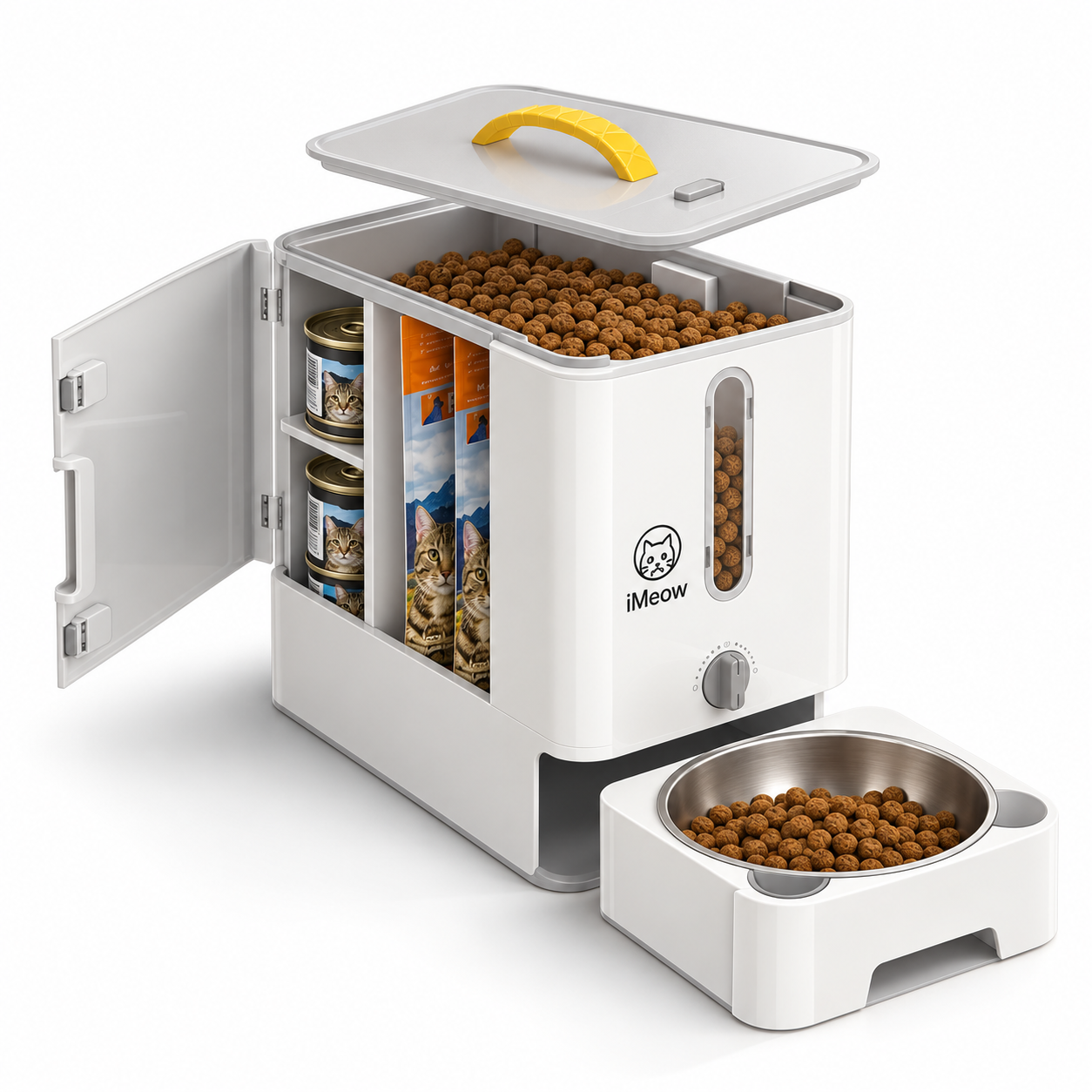 Open top filled with kibble