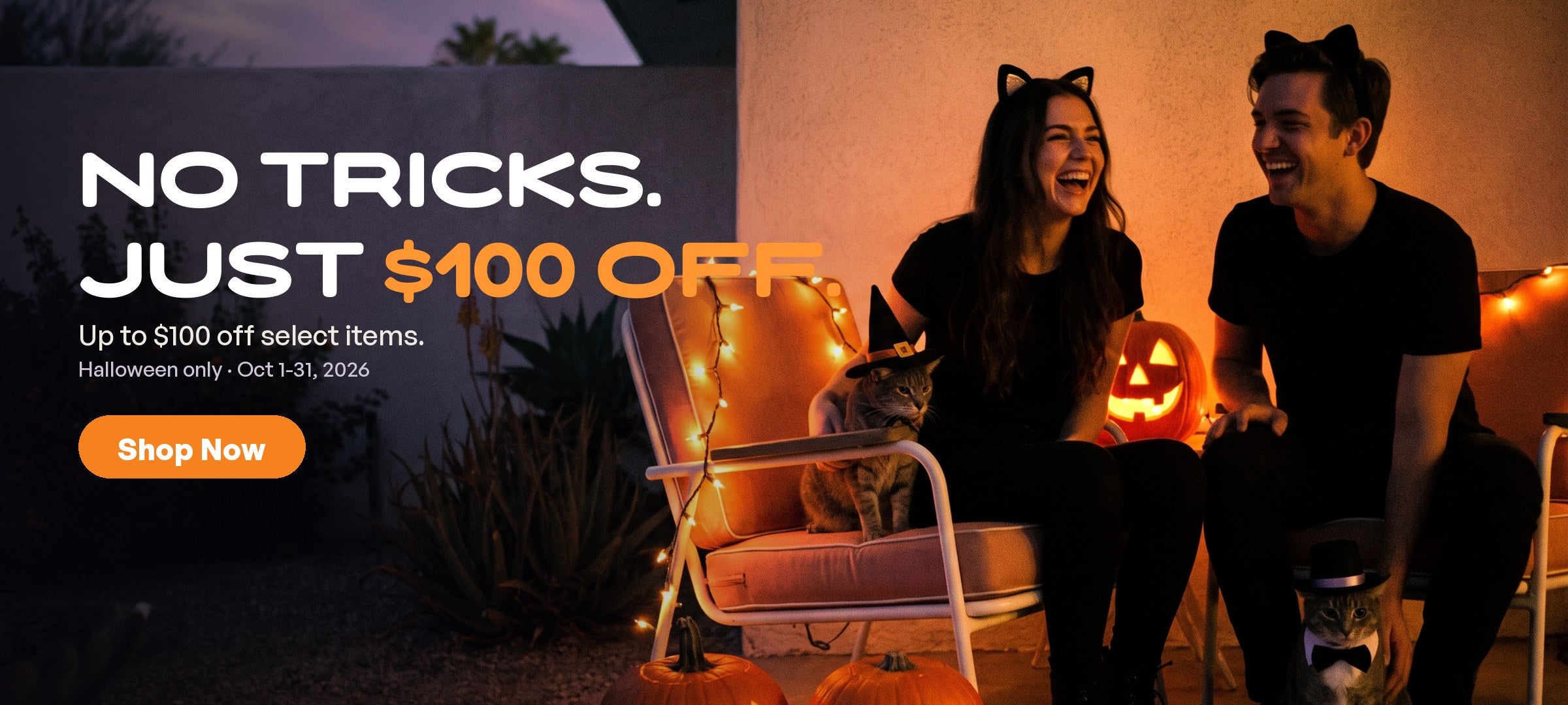 No tricks, just $100 off select items this Halloween